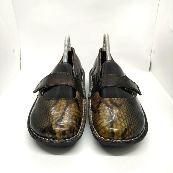 Alegria Feliz Snake Skin Print Mary Jane Style Comfort Shoes‎ Women's Size 39 - Picture 4 of 8